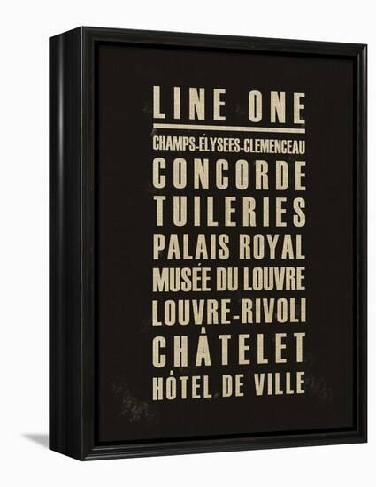 Paris Line One-Devon Ross-Framed Stretched Canvas