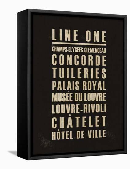 Paris Line One-Devon Ross-Framed Stretched Canvas