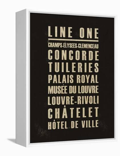 Paris Line One-Devon Ross-Framed Stretched Canvas