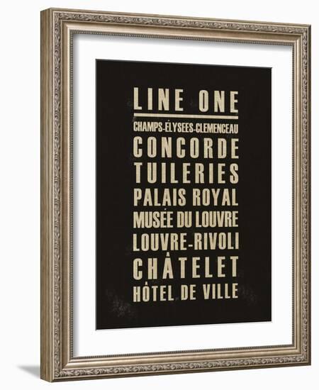 Paris Line One-Devon Ross-Framed Art Print