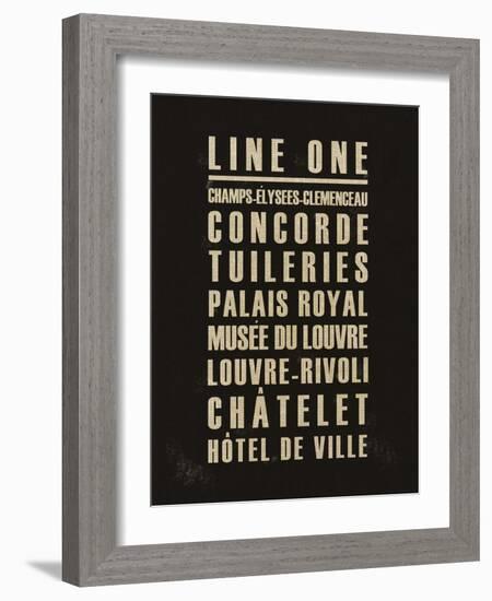 Paris Line One-Devon Ross-Framed Art Print