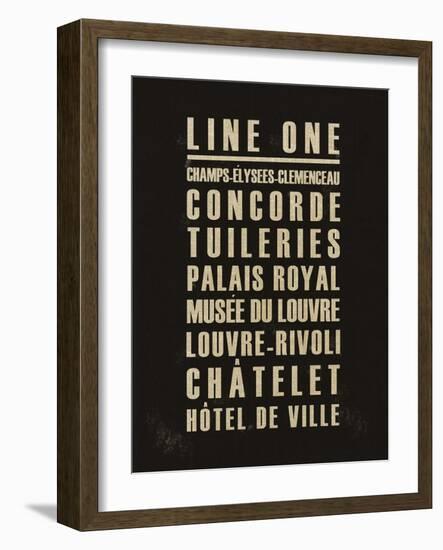 Paris Line One-Devon Ross-Framed Art Print