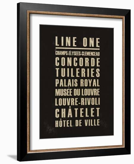 Paris Line One-Devon Ross-Framed Art Print