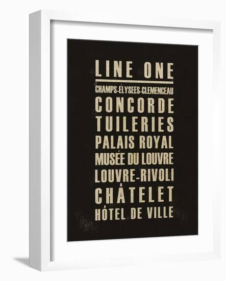 Paris Line One-Devon Ross-Framed Art Print