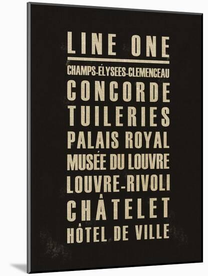 Paris Line One-Devon Ross-Mounted Art Print