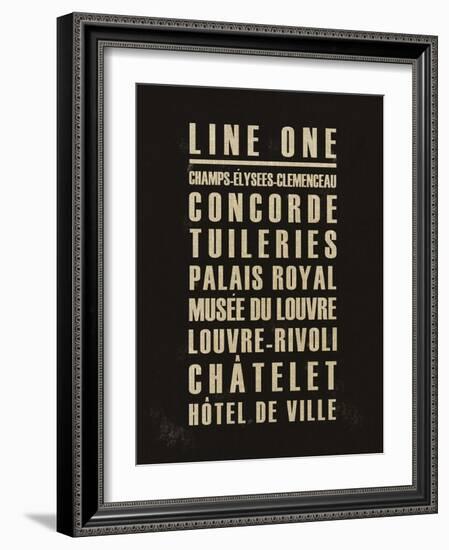 Paris Line One-Devon Ross-Framed Art Print