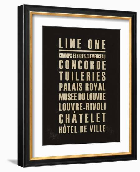 Paris Line One-Devon Ross-Framed Art Print