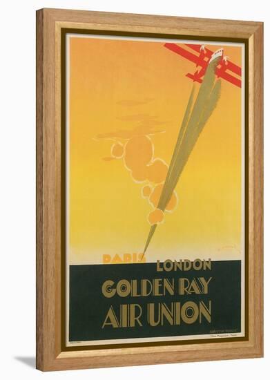 Paris London Golden Ray Air Union Poster-null-Framed Premier Image Canvas