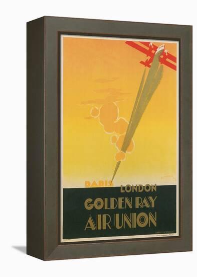 Paris London Golden Ray Air Union Poster-null-Framed Premier Image Canvas