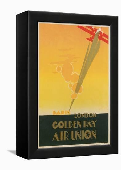 Paris London Golden Ray Air Union Poster-null-Framed Premier Image Canvas