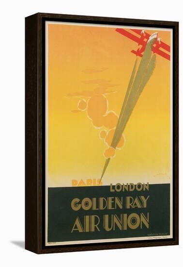 Paris London Golden Ray Air Union Poster-null-Framed Premier Image Canvas