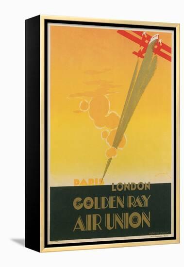 Paris London Golden Ray Air Union Poster-null-Framed Premier Image Canvas