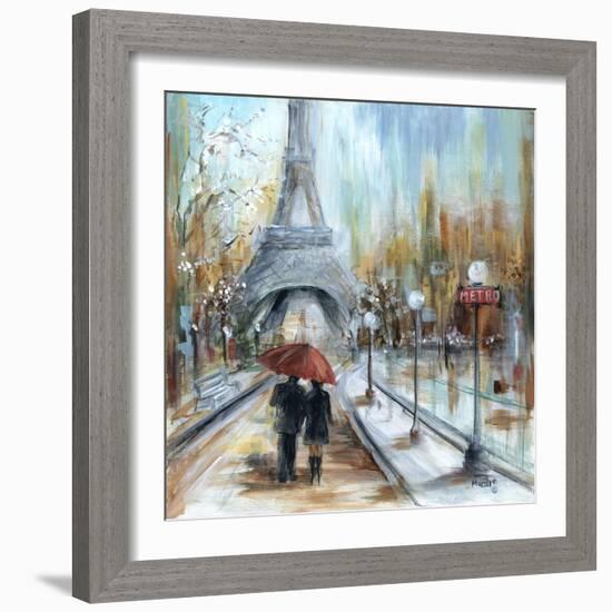 Paris Lovers I-Marilyn Dunlap-Framed Art Print