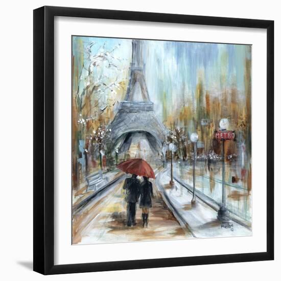 Paris Lovers I-Marilyn Dunlap-Framed Art Print