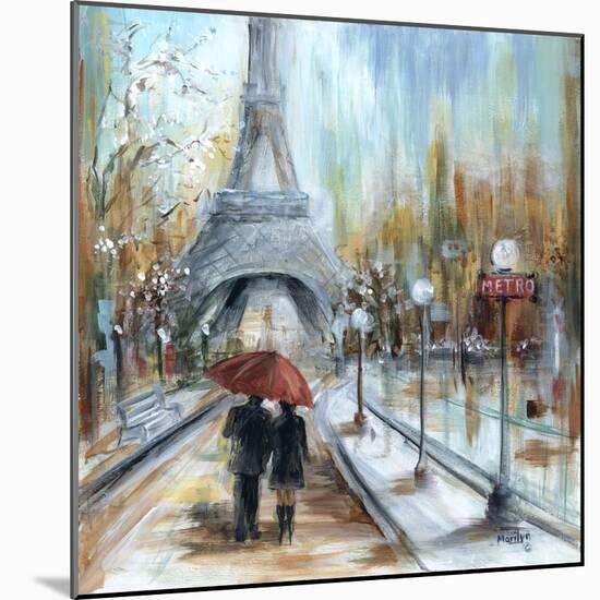 Paris Lovers I-Marilyn Dunlap-Mounted Art Print