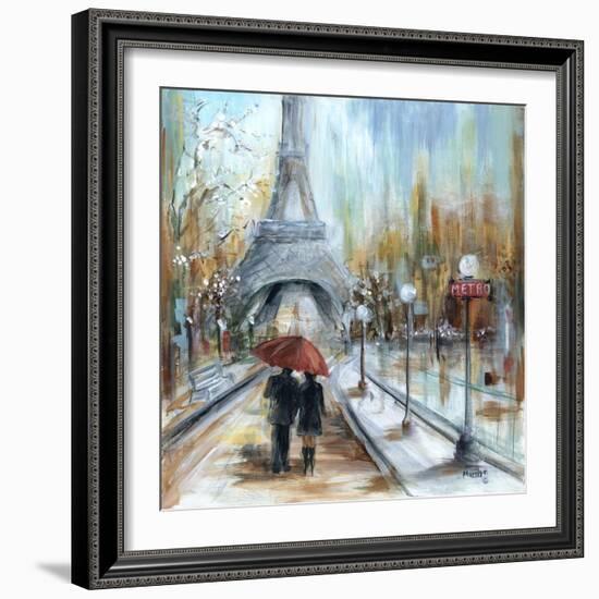 Paris Lovers I-Marilyn Dunlap-Framed Art Print