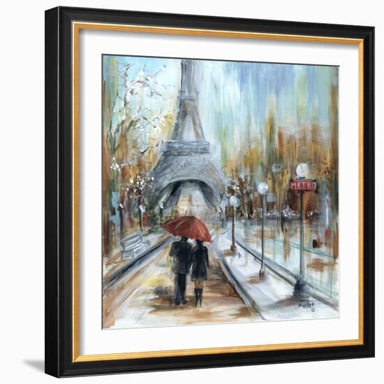 Paris Lovers I-Marilyn Dunlap-Framed Art Print