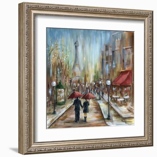 Paris Lovers III-Marilyn Dunlap-Framed Art Print