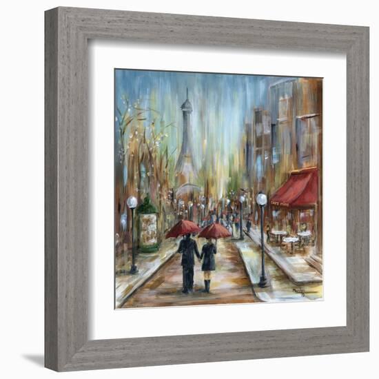 Paris Lovers III-Marilyn Dunlap-Framed Art Print