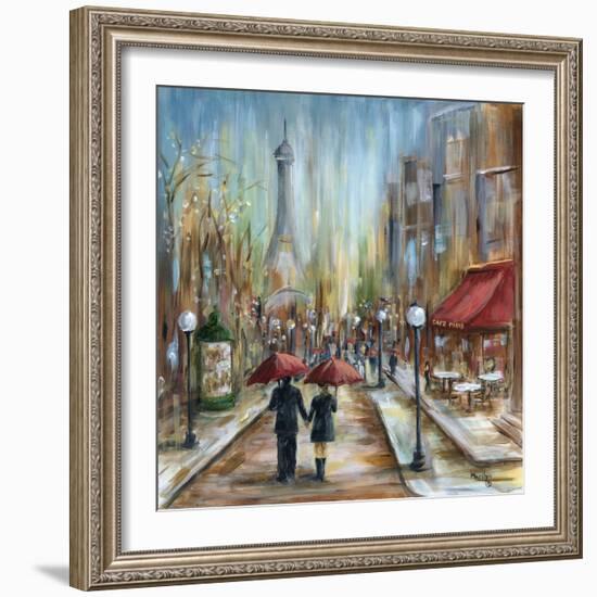 Paris Lovers III-Marilyn Dunlap-Framed Art Print