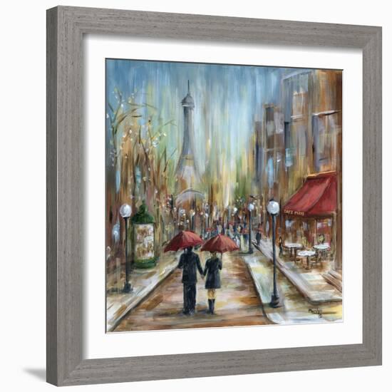 Paris Lovers III-Marilyn Dunlap-Framed Art Print