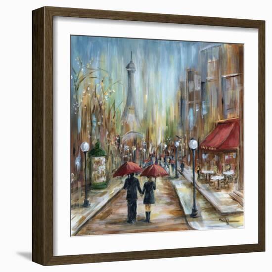 Paris Lovers III-Marilyn Dunlap-Framed Art Print