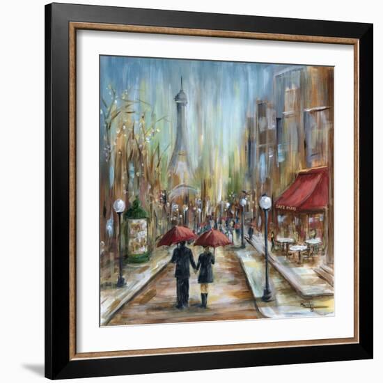 Paris Lovers III-Marilyn Dunlap-Framed Art Print