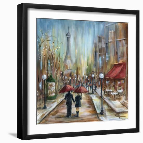 Paris Lovers III-Marilyn Dunlap-Framed Art Print