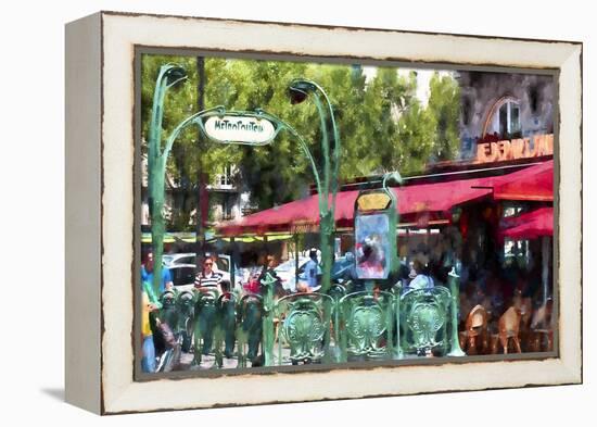 Paris Metro Entrance-Philippe Hugonnard-Framed Premier Image Canvas