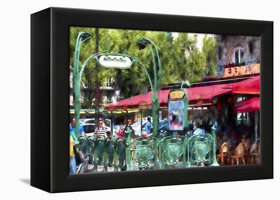 Paris Metro Entrance-Philippe Hugonnard-Framed Premier Image Canvas