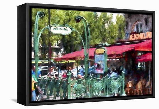 Paris Metro Entrance-Philippe Hugonnard-Framed Premier Image Canvas