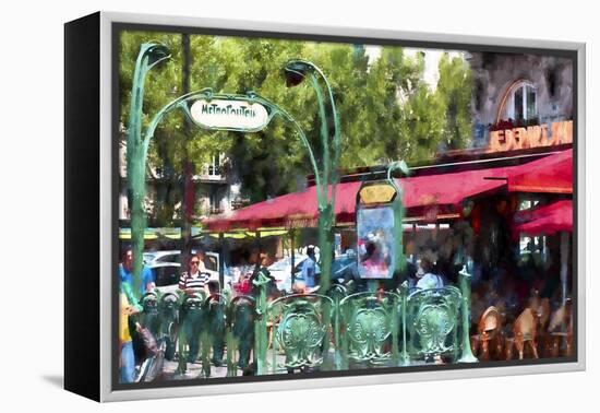 Paris Metro Entrance-Philippe Hugonnard-Framed Premier Image Canvas