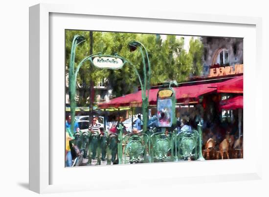 Paris Metro Entrance-Philippe Hugonnard-Framed Giclee Print