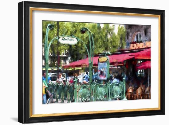 Paris Metro Entrance-Philippe Hugonnard-Framed Giclee Print