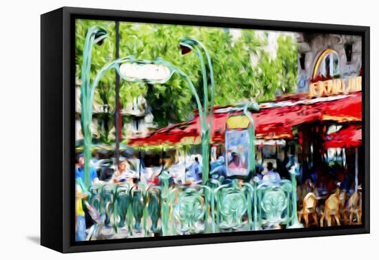 Paris Metro - In the Style of Oil Painting-Philippe Hugonnard-Framed Premier Image Canvas