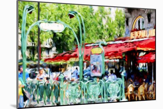 Paris Metro - In the Style of Oil Painting-Philippe Hugonnard-Mounted Giclee Print