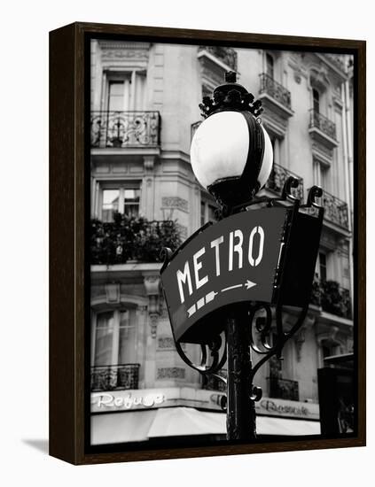 Paris Metro - Monochrome-Joseph Eta-Framed Stretched Canvas