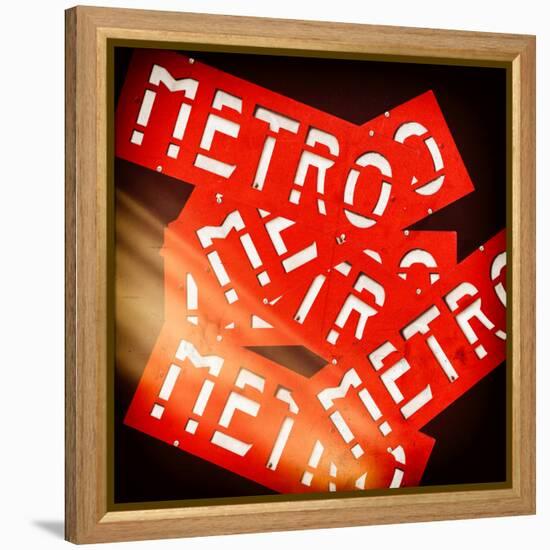 Paris Metro Signs-Philippe Hugonnard-Framed Premier Image Canvas