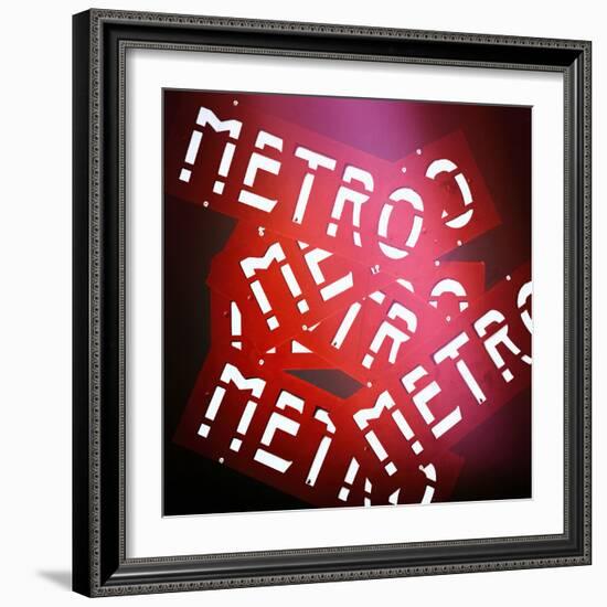 Paris Metro Signs-Philippe Hugonnard-Framed Photographic Print