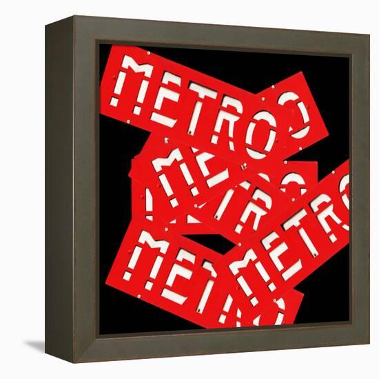 Paris Metro Signs-Philippe Hugonnard-Framed Premier Image Canvas