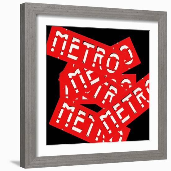 Paris Metro Signs-Philippe Hugonnard-Framed Photographic Print