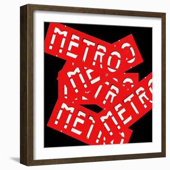 Paris Metro Signs-Philippe Hugonnard-Framed Photographic Print