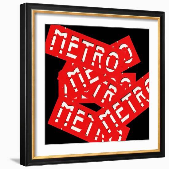 Paris Metro Signs-Philippe Hugonnard-Framed Photographic Print