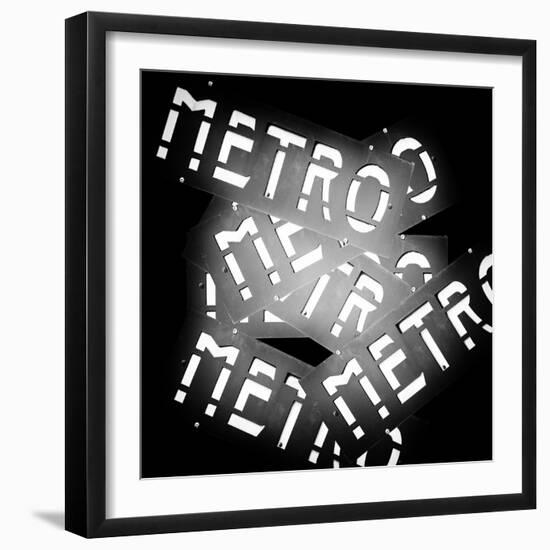 Paris Metro Signs-Philippe Hugonnard-Framed Photographic Print