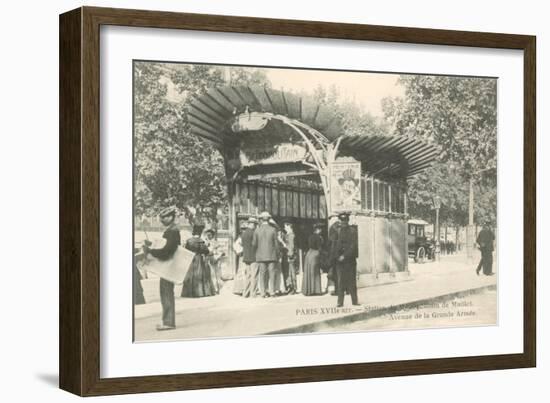 Paris Metro Station, Art Nouveau-null-Framed Art Print