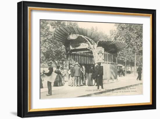 Paris Metro Station, Art Nouveau-null-Framed Art Print