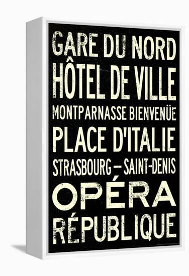 Paris Metro Stations Vintage Retro Metro Travel-null-Framed Stretched Canvas