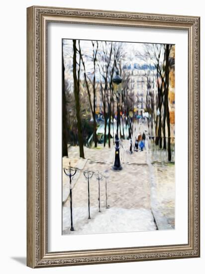 Paris Montmartre IV - In the Style of Oil Painting-Philippe Hugonnard-Framed Giclee Print