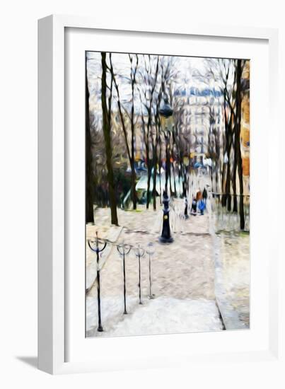 Paris Montmartre IV - In the Style of Oil Painting-Philippe Hugonnard-Framed Giclee Print