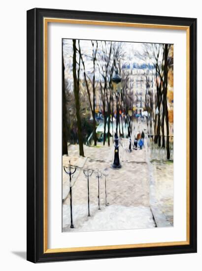 Paris Montmartre IV - In the Style of Oil Painting-Philippe Hugonnard-Framed Giclee Print